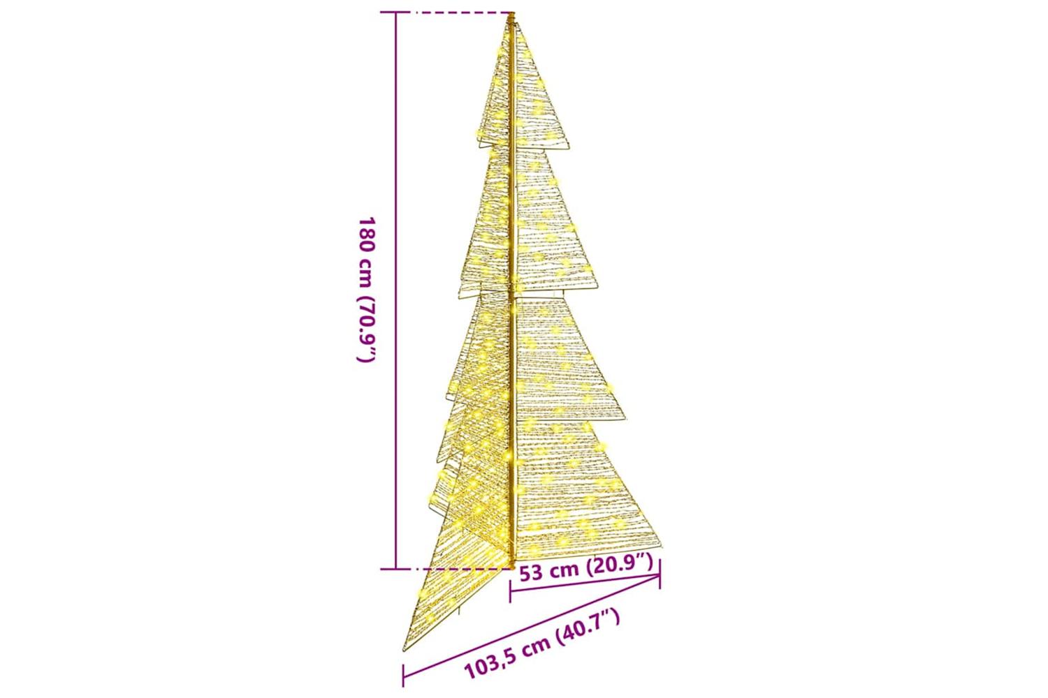 Vidaxl Christmas Tree With 240 Leds Warm White 180 Cm Pet-8