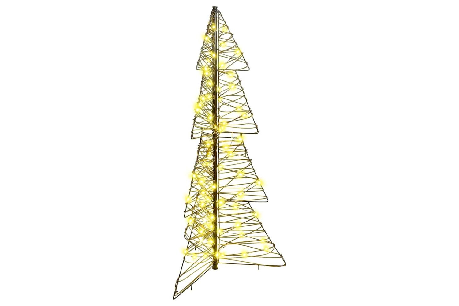 Vidaxl Christmas Tree With 100 Leds Warm White 120 Cm Rattan