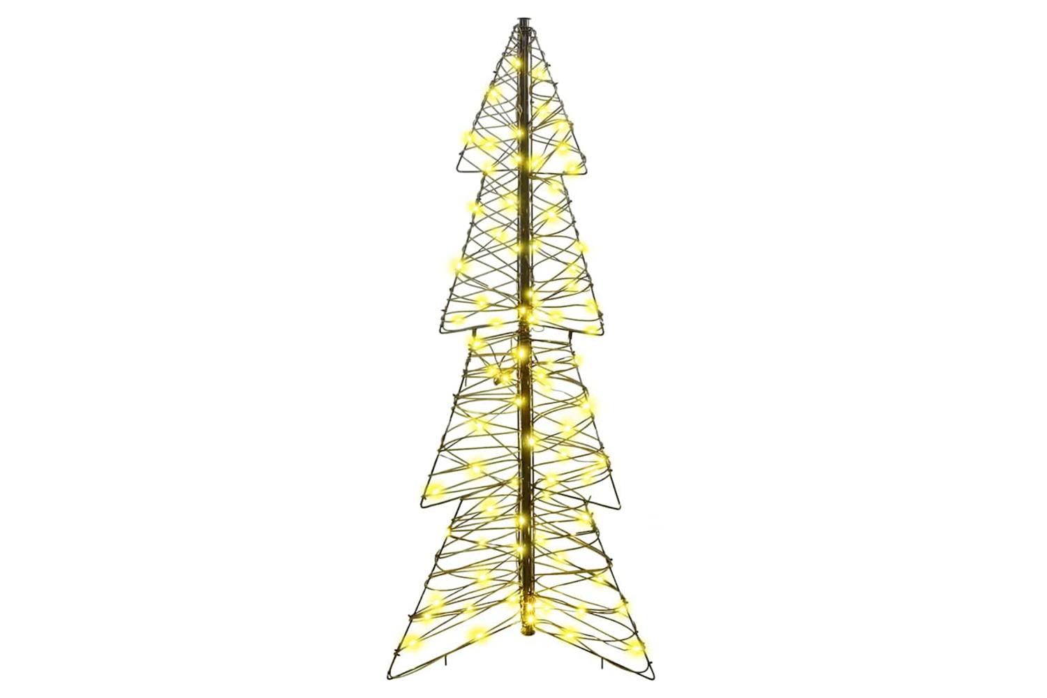 Vidaxl Christmas Tree With 100 Leds Warm White 120 Cm Rattan-2