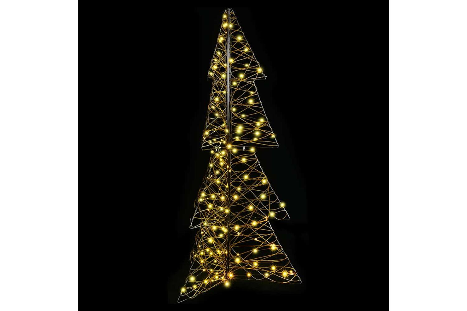 Vidaxl Christmas Tree With 160 Leds Warm White 150 Cm Rattan-3