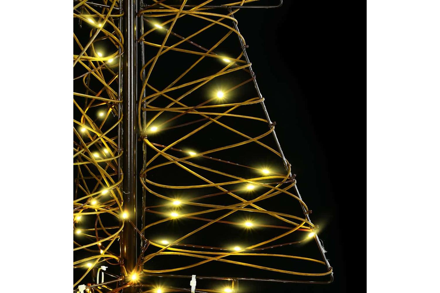 Vidaxl Christmas Tree With 160 Leds Warm White 150 Cm Rattan-5