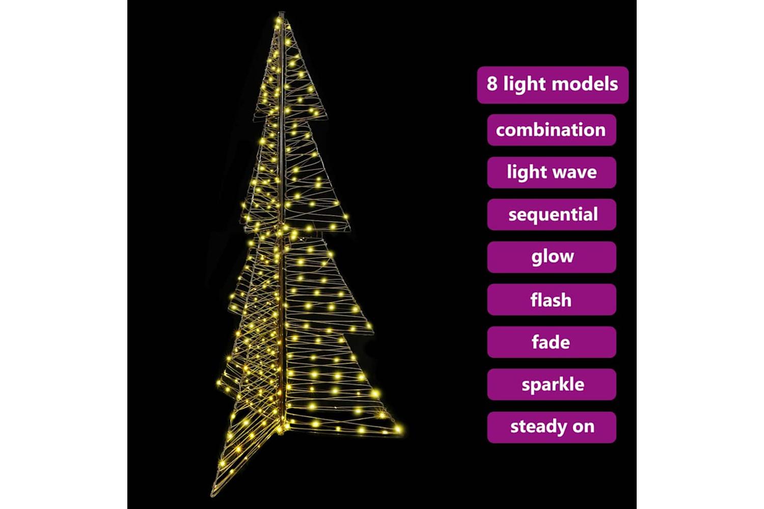 Vidaxl Christmas Tree With 240 Leds Warm White 180 Cm Rattan-7