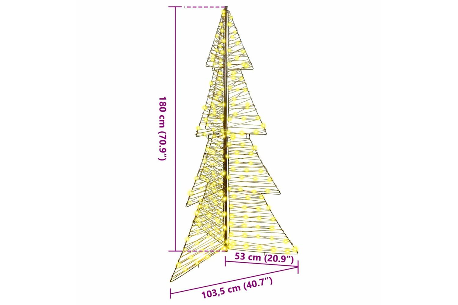 Vidaxl Christmas Tree With 240 Leds Warm White 180 Cm Rattan-8