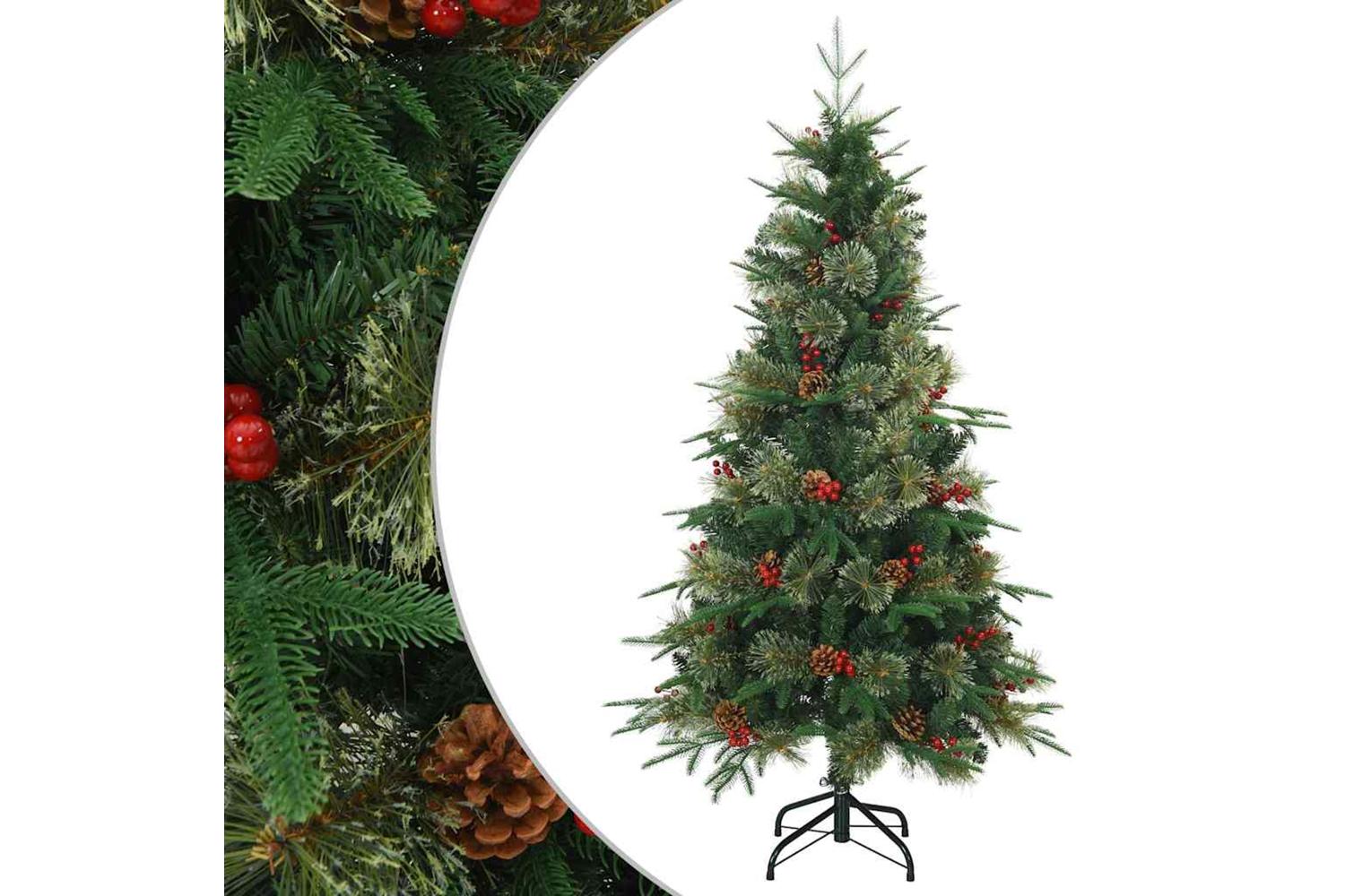 Vidaxl Artificial Hinged Christmas Tree Green 120 Cm Pvc Pe And Steel-2