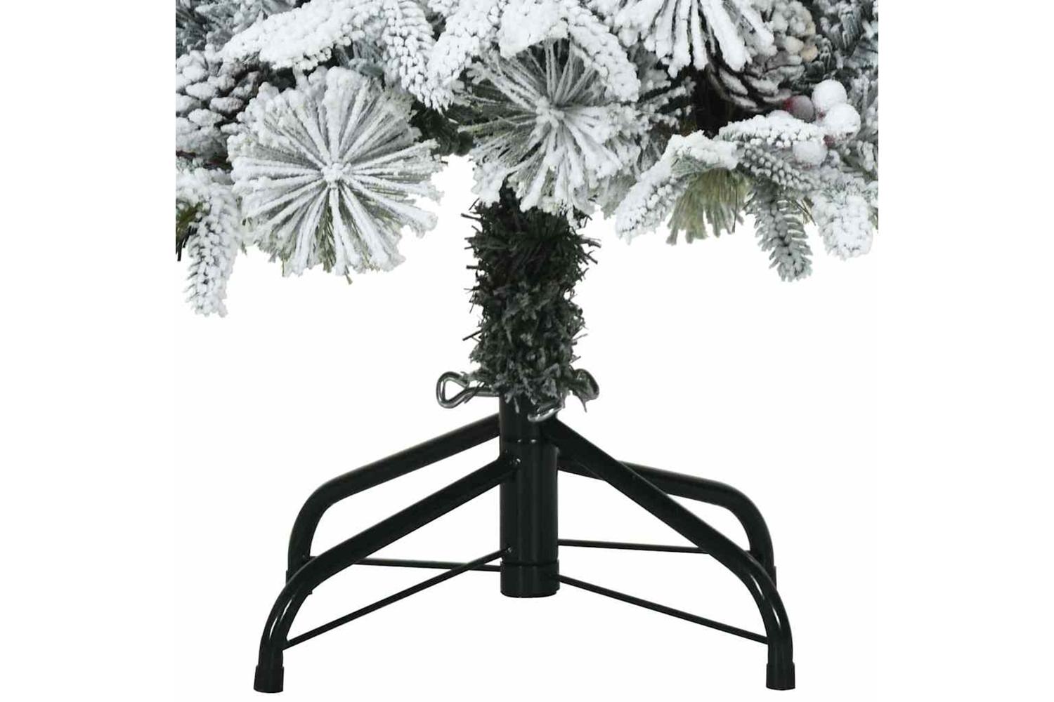 Vidaxl Artificial Hinged Christmas Tree Snow Flocked White 120 Cm-6