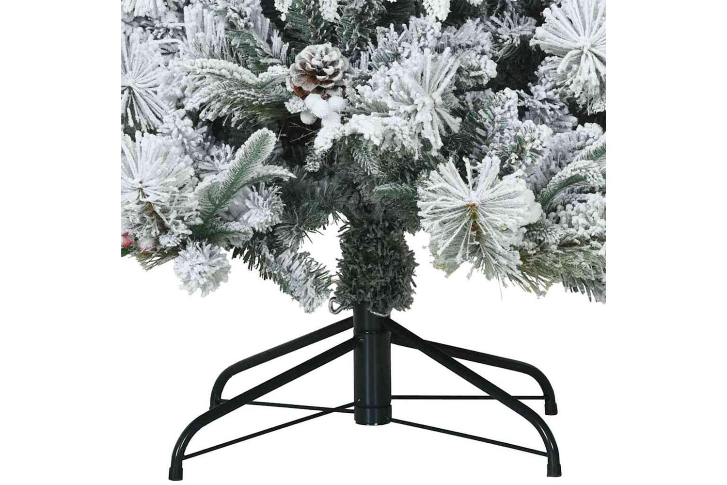 Vidaxl Artificial Hinged Christmas Tree Snow Flocked White 240 Cm-6