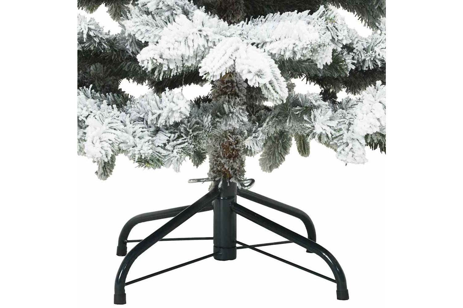 Vidaxl Artificial Hinged Christmas Tree Snow Flocked White 120 Cm-6