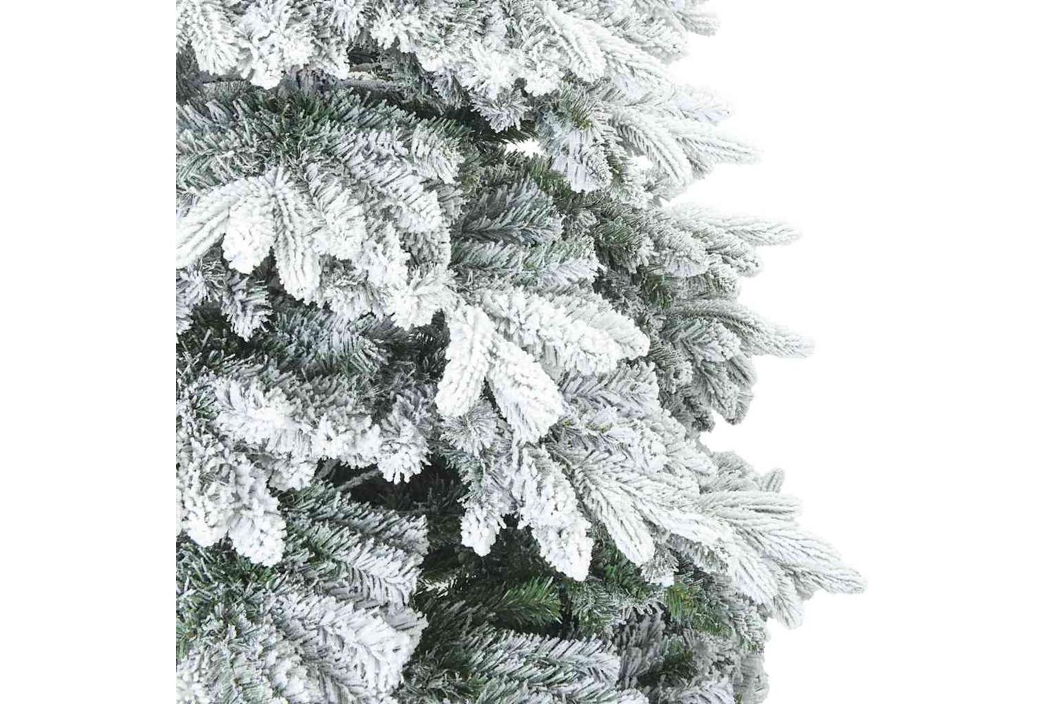 Vidaxl Artificial Hinged Christmas Tree Snow Flocked White 180 Cm-5