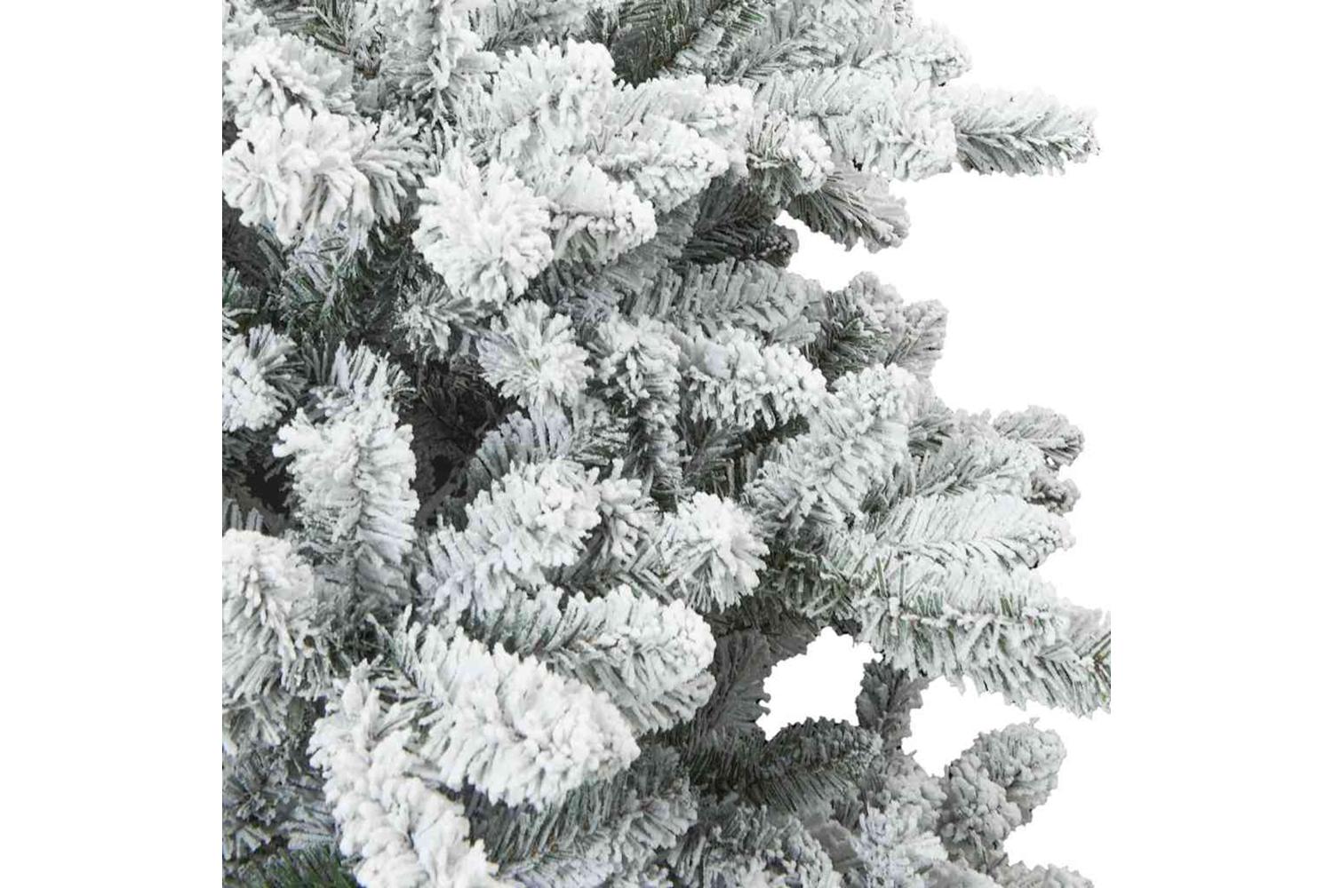Vidaxl Artificial Hinged Christmas Tree Snow Flocked White 150 Cm-5