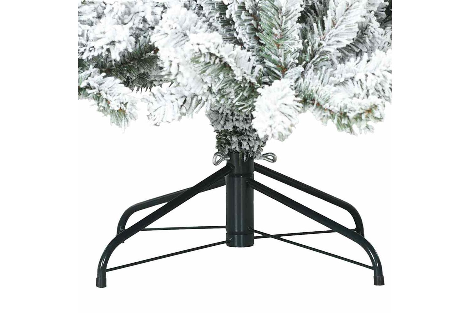 Vidaxl Artificial Hinged Christmas Tree Snow Flocked White 210 Cm-6