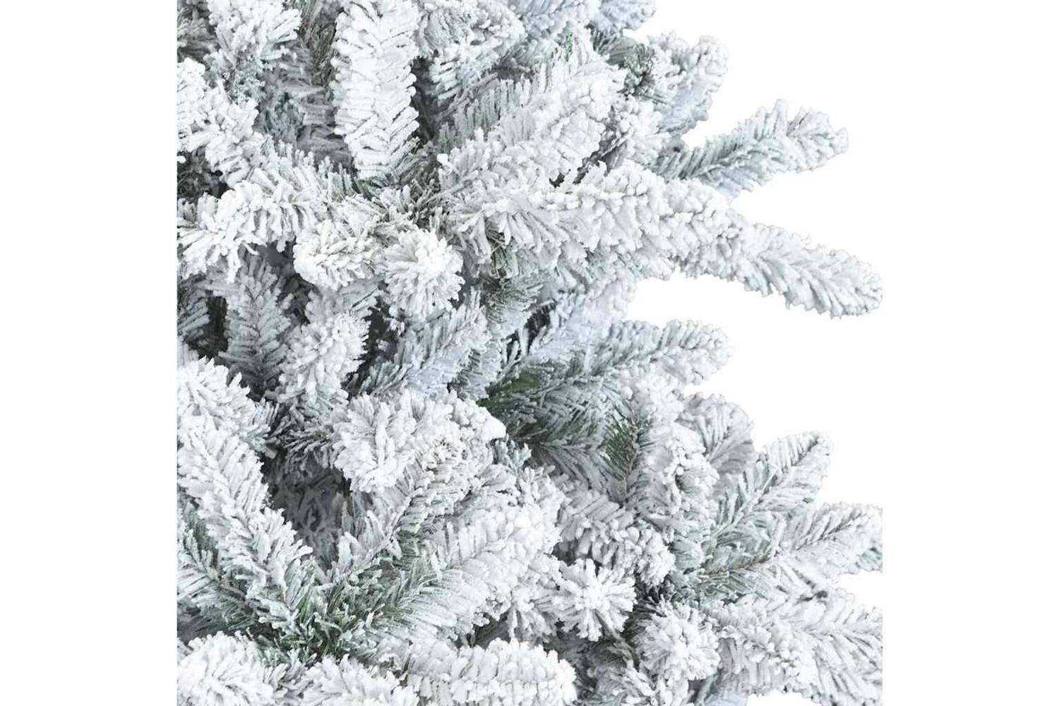 Vidaxl Artificial Hinged Christmas Tree Snow Flocked White 240 Cm-4