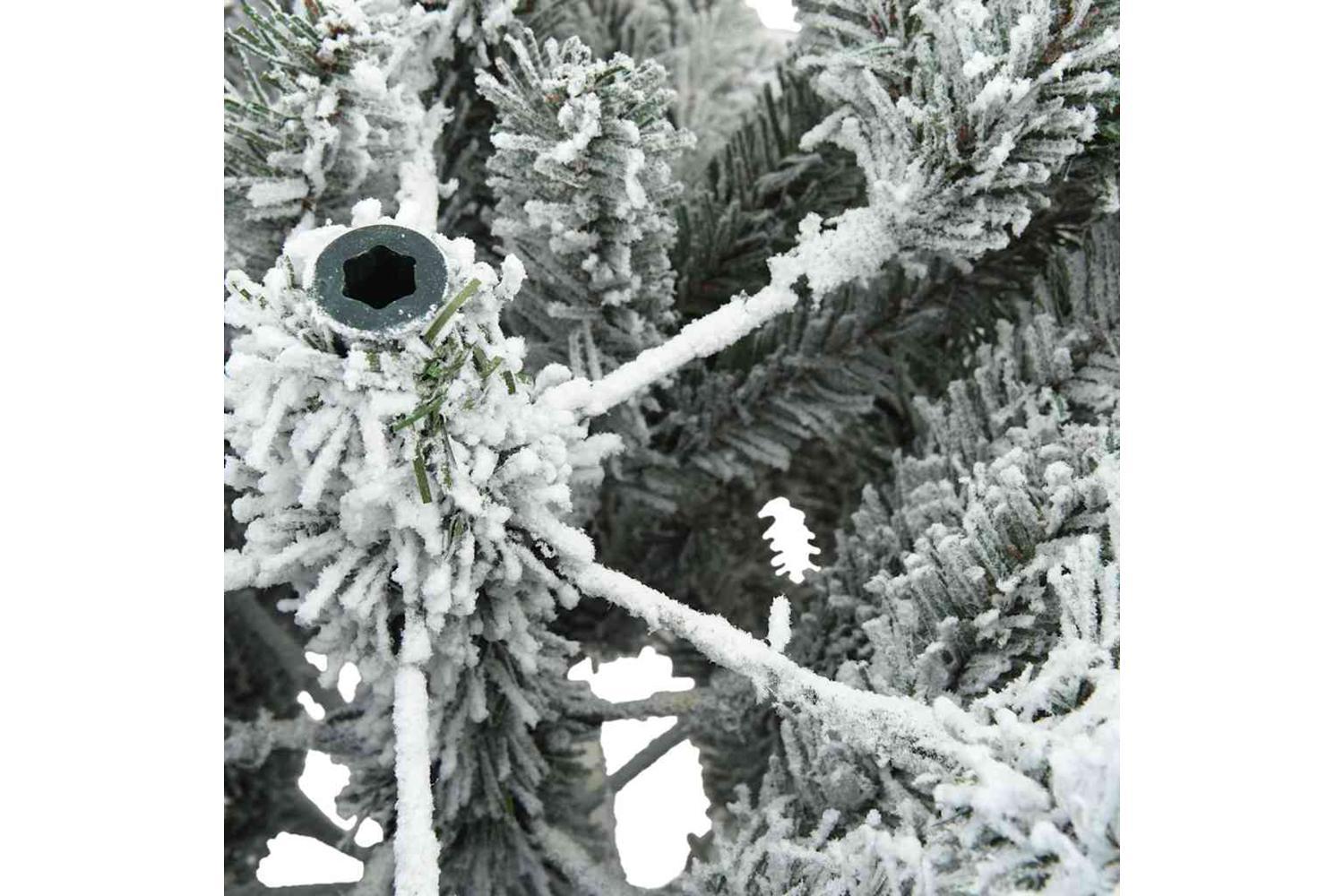 Vidaxl Artificial Hinged Christmas Tree Snow Flocked White 240 Cm-6