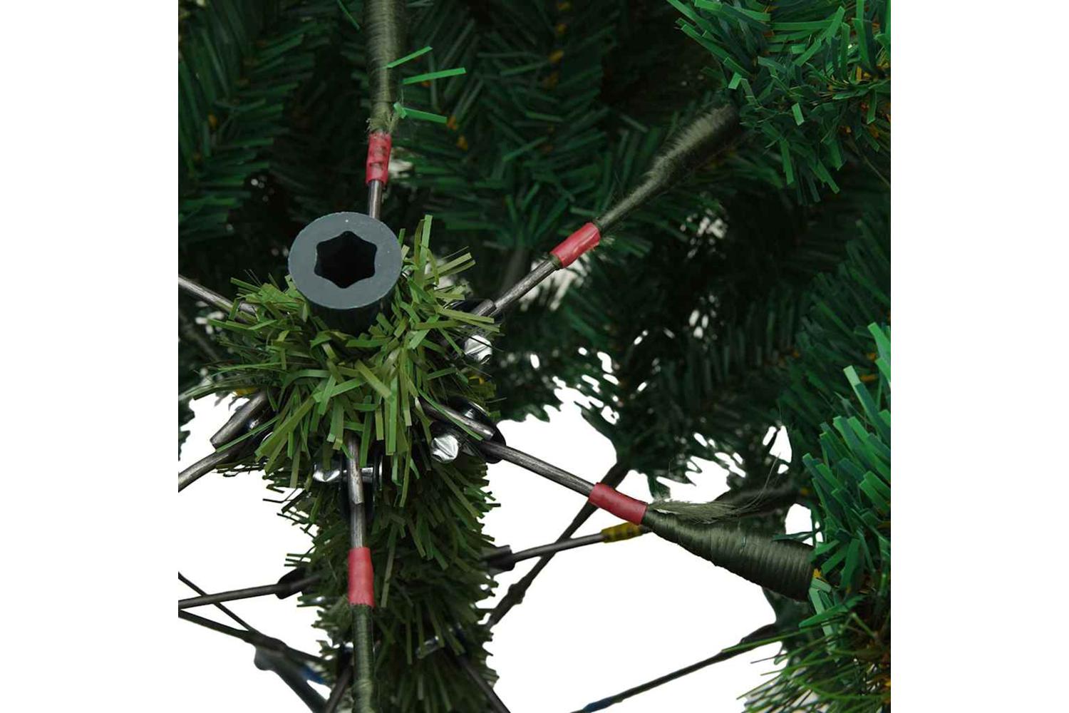 Vidaxl Artificial Hinged Christmas Tree Green 120 Cm Pvc Steel-7