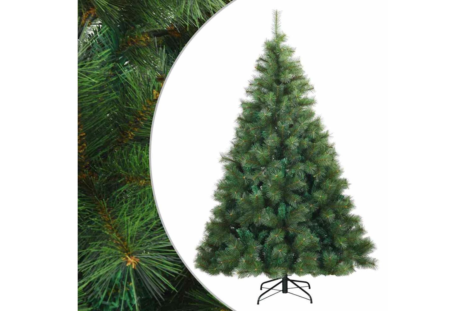 Vidaxl Artificial Hinged Christmas Tree Green 180 Cm Pvc Steel