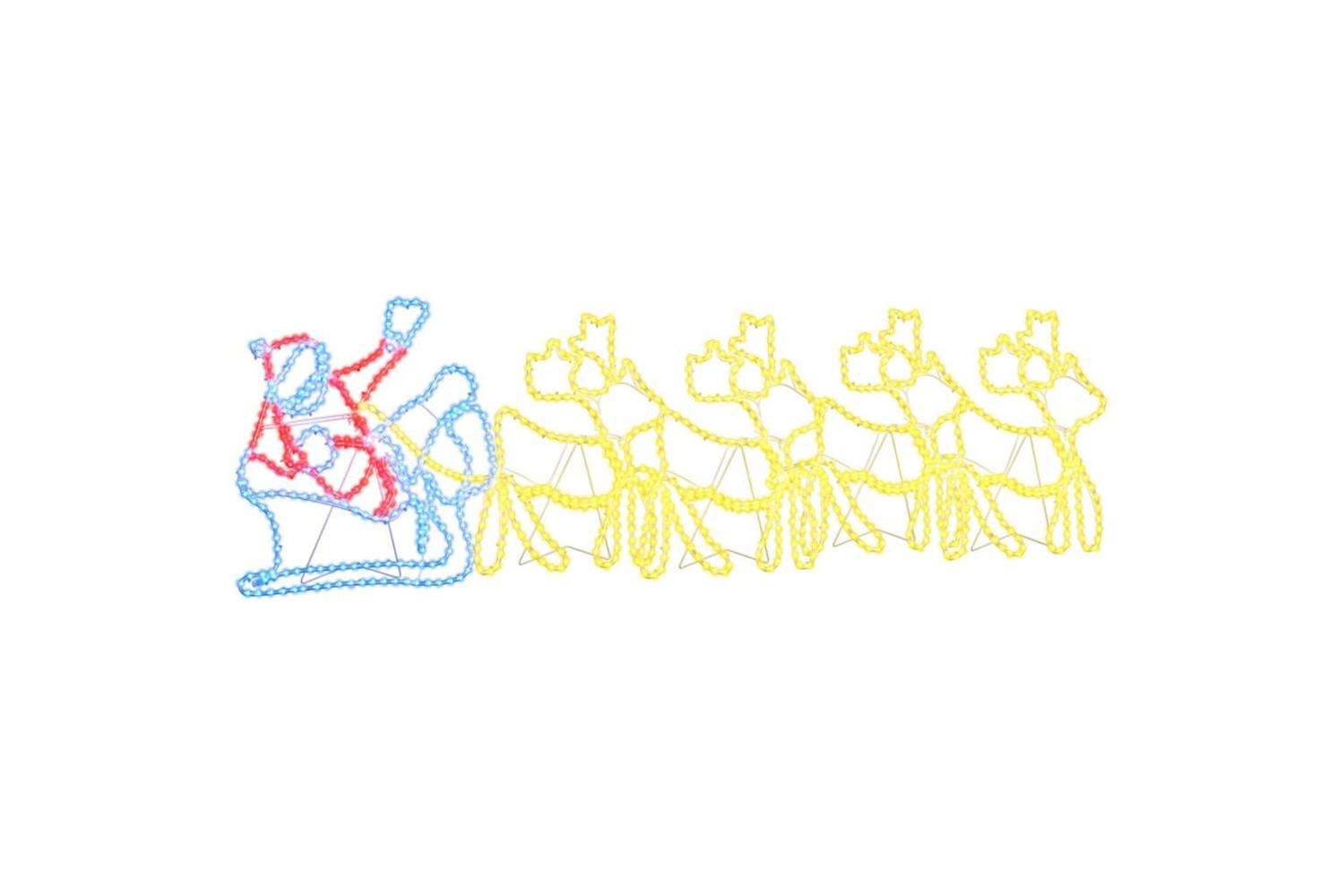 Vidaxl Christmas Decoration With 1224 Leds Multicolour 69 X 79 Cm Pvc-2