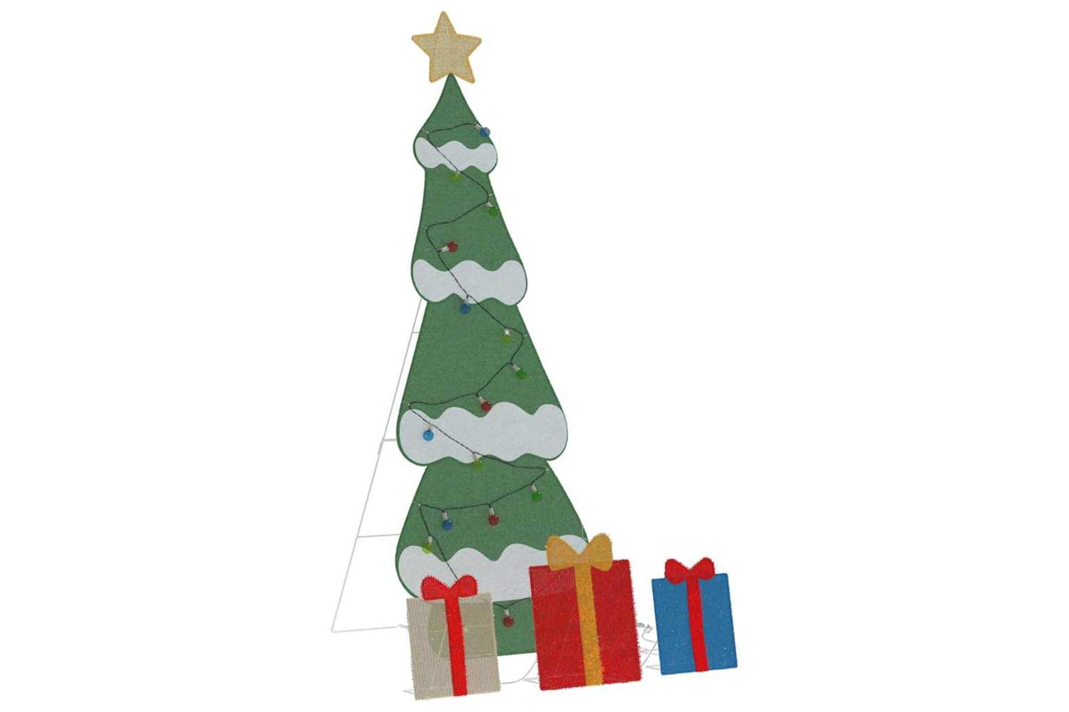 Vidaxl Lighted Christmas Tree With 3 Gift Boxes 2d Warm White 150 Cm-3