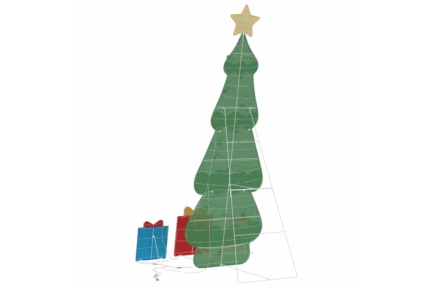 Vidaxl Lighted Christmas Tree With 3 Gift Boxes 2d Warm White 150 Cm-7