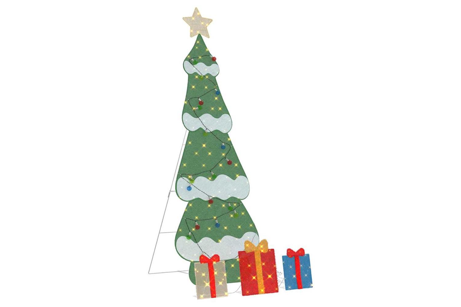 Vidaxl Lighted Christmas Tree With 3 Gift Boxes 2d Warm White 180 Cm-2