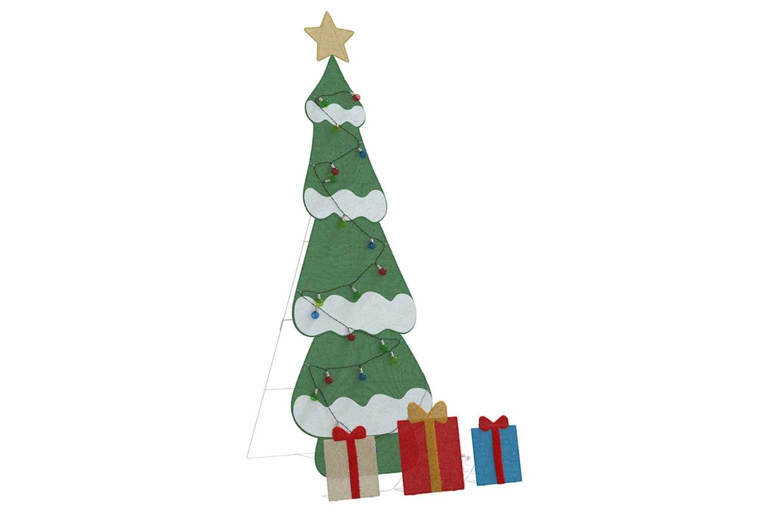 Vidaxl Lighted Christmas Tree With 3 Gift Boxes 2d Warm White 180 Cm-4