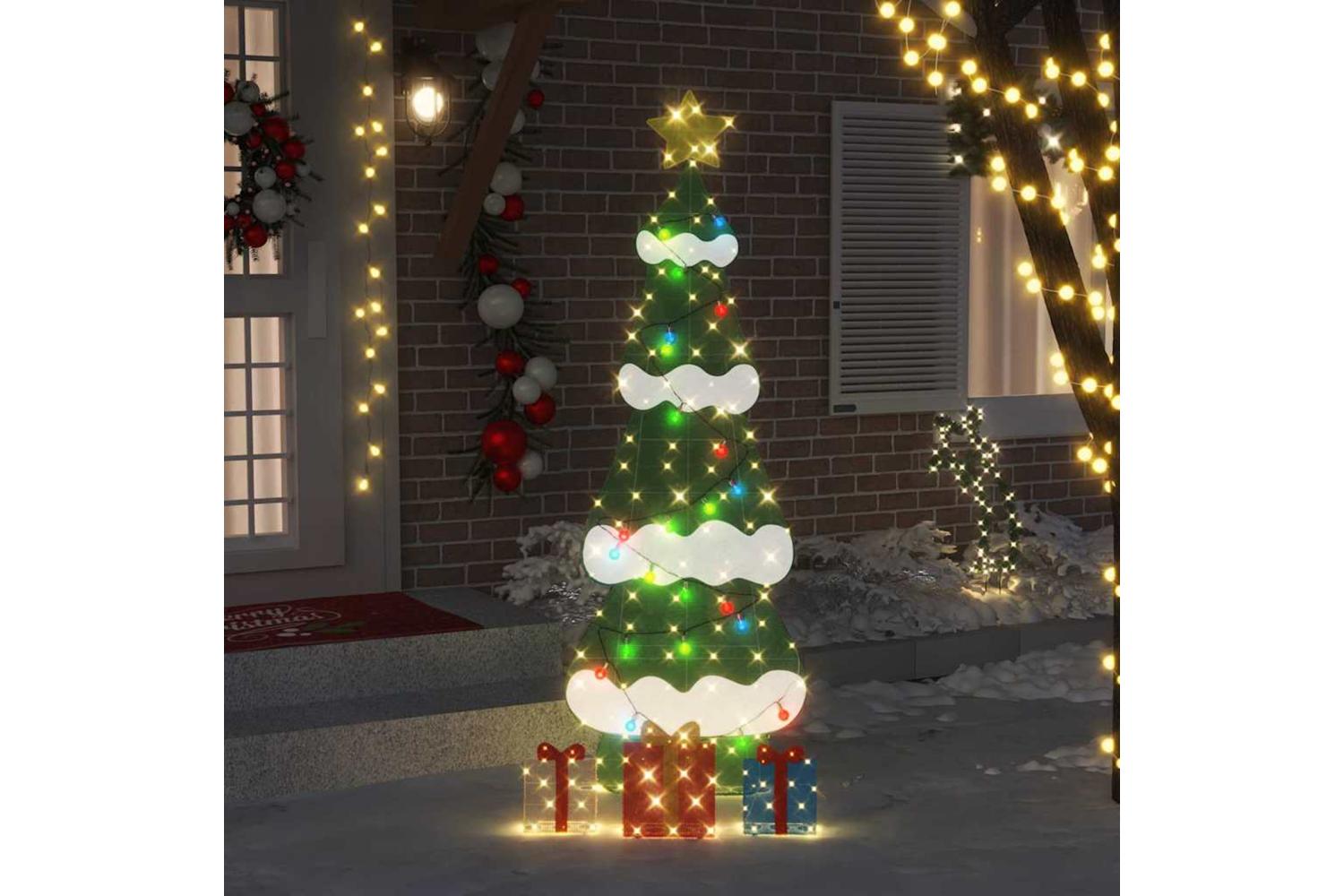 Vidaxl Lighted Christmas Tree With 3 Gift Boxes 2d Warm White 210 Cm-3