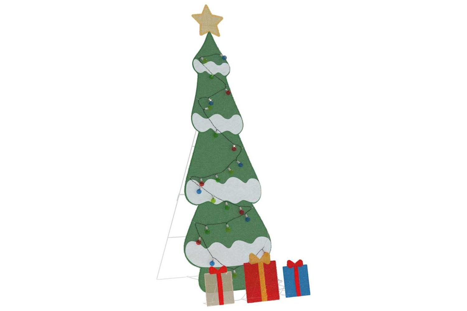 Vidaxl Lighted Christmas Tree With 3 Gift Boxes 2d Warm White 210 Cm-4