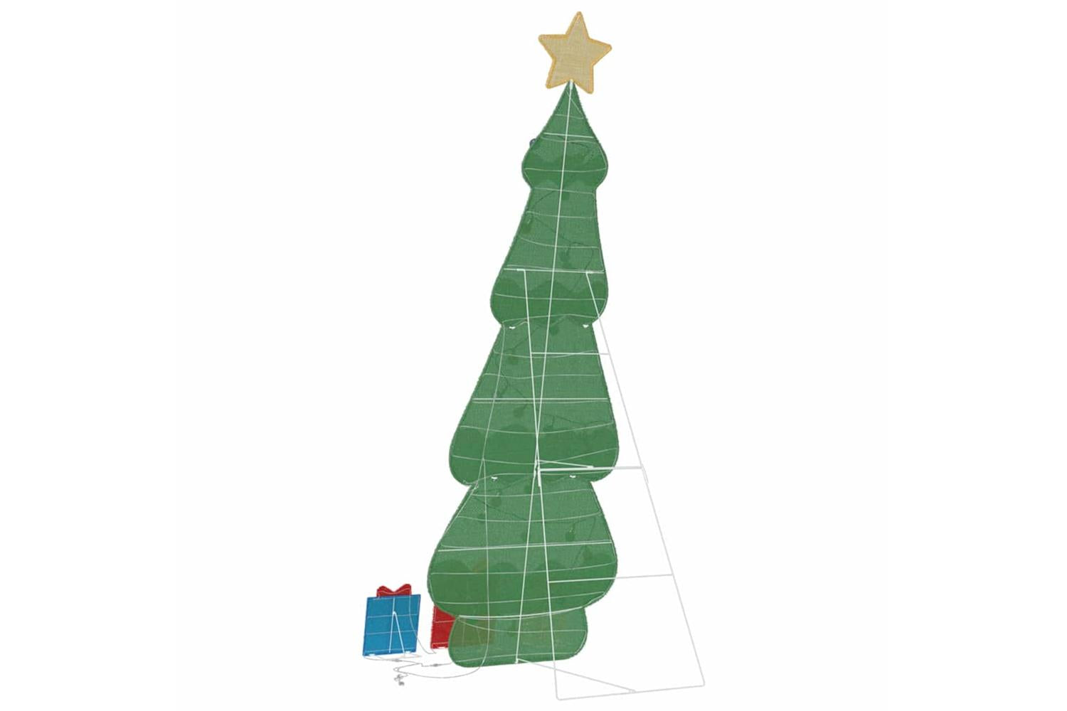 Vidaxl Lighted Christmas Tree With 3 Gift Boxes 2d Warm White 210 Cm-8