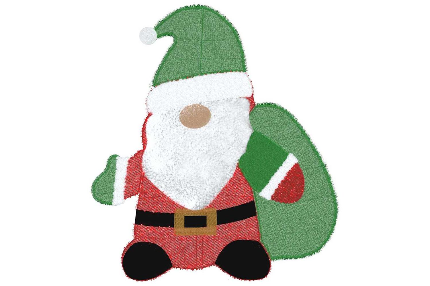 Vidaxl Lighted Santa Claus Warm White 62 X 70 Cm Tinsel Fabric-6