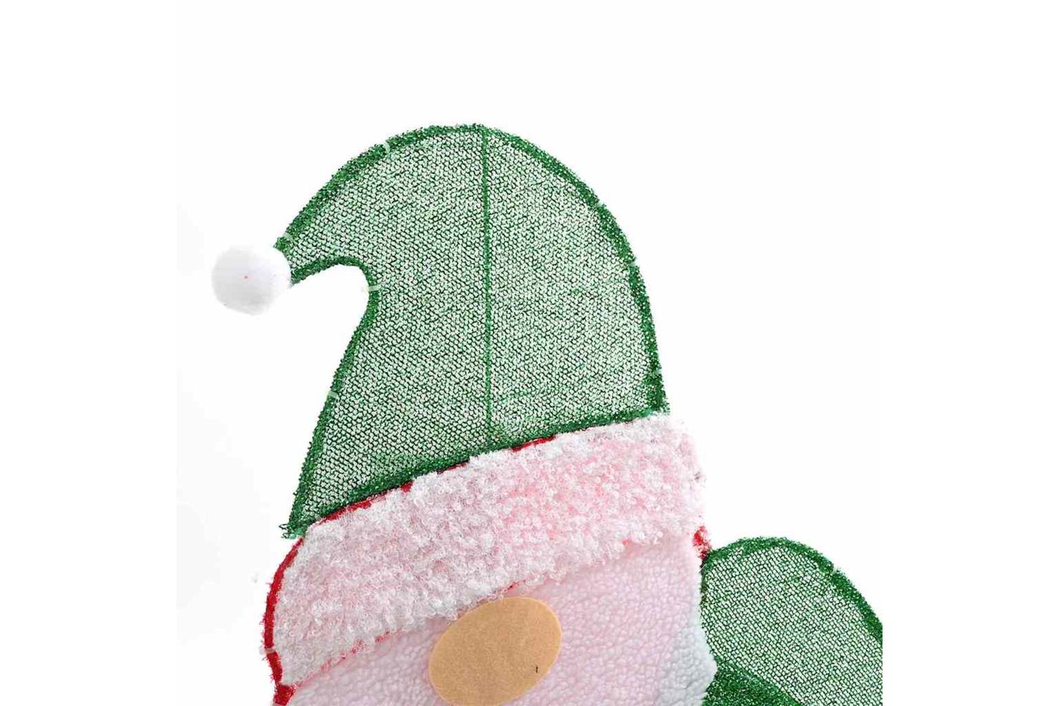 Vidaxl Lighted Santa Claus Warm White 62 X 70 Cm Tinsel Fabric-9