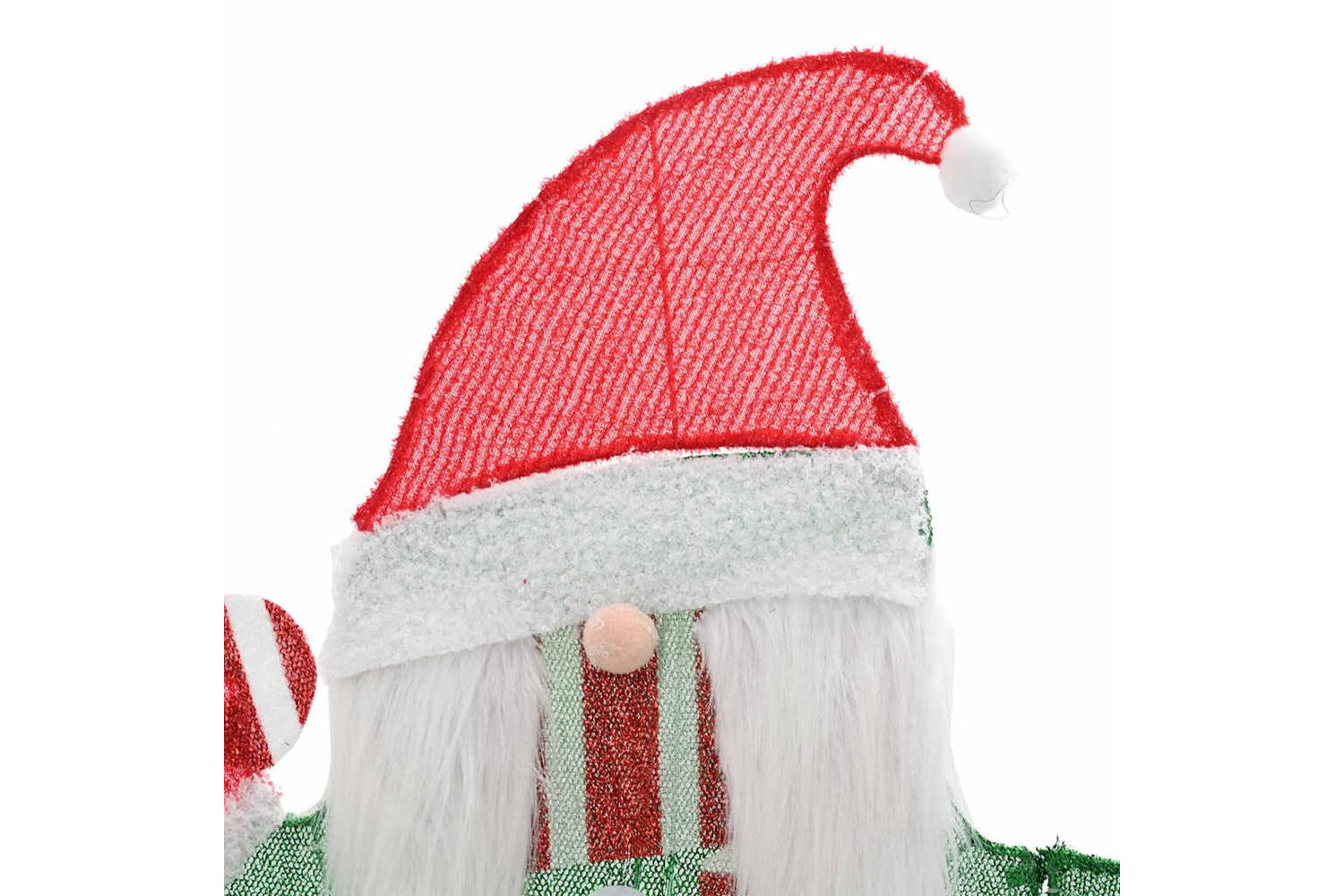 Vidaxl Lighted Gnome With 60 Leds Warm White 71 X 64 Cm Tinsel Fabric-10