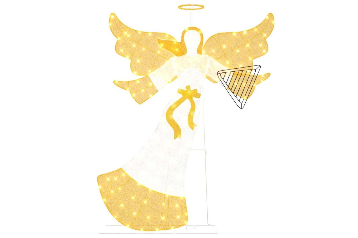 Vidaxl Lighted Angle Warm White 116 X 29 X 1585 Cm Polyester-2