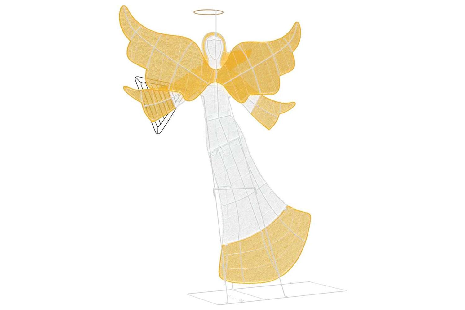 Vidaxl Lighted Angle Warm White 116 X 29 X 1585 Cm Polyester-8