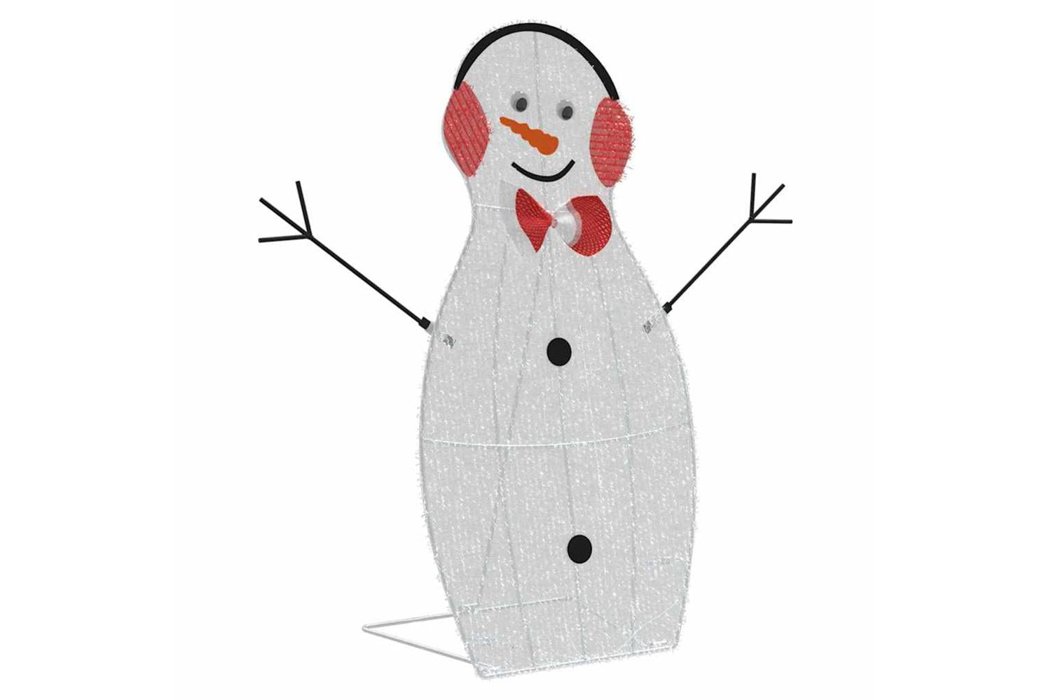 Vidaxl Lighted Snowman Family 3 Pcs Warm White Polyester-7