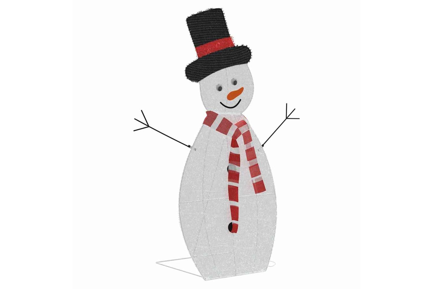 Vidaxl Lighted Snowman Family 3 Pcs Warm White Polyester-8