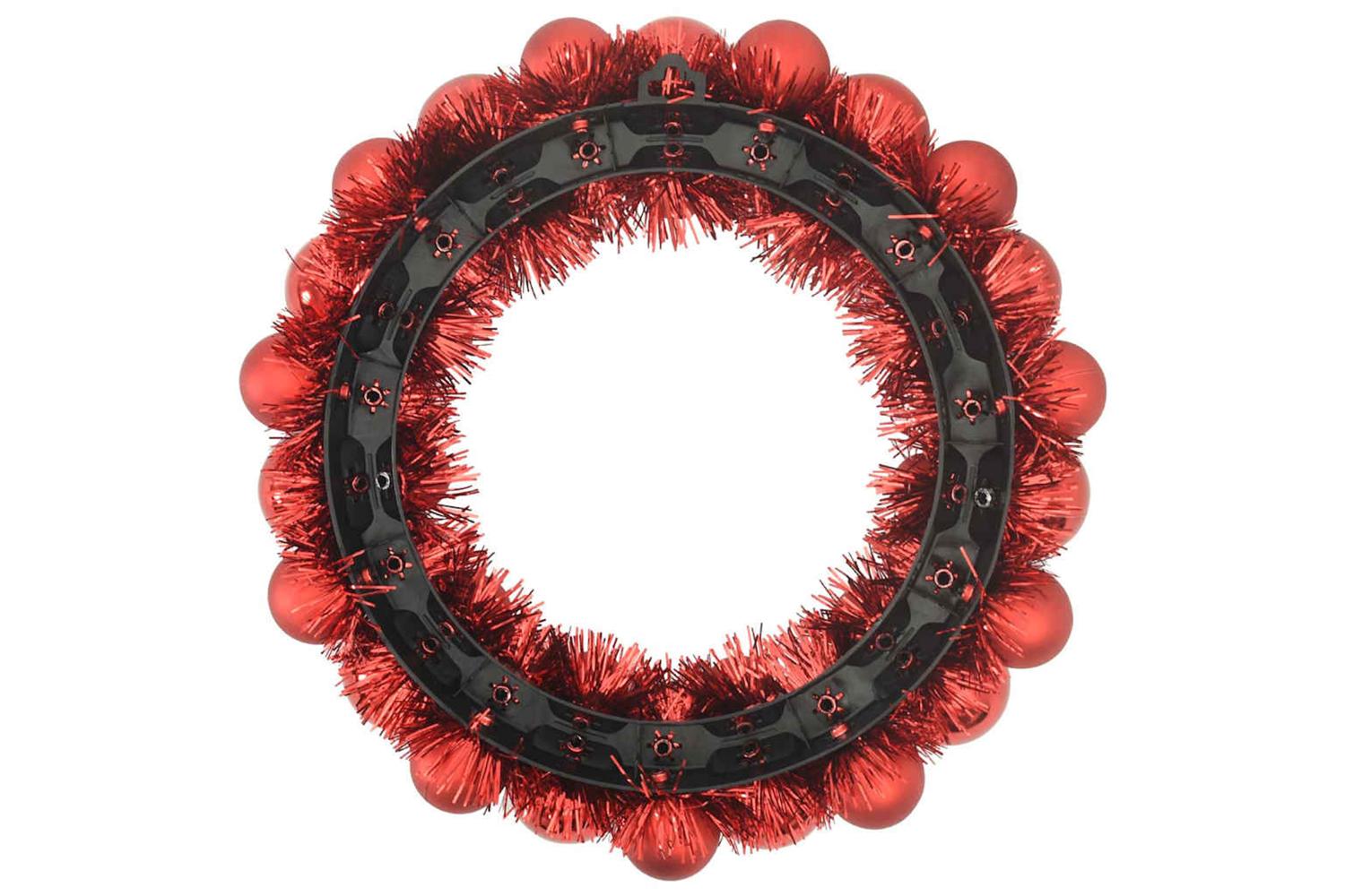 Vidaxl Christmas Ball Wreathes 2 Pcs Red 33 X 33 X 7 Cm Polystyrene-5