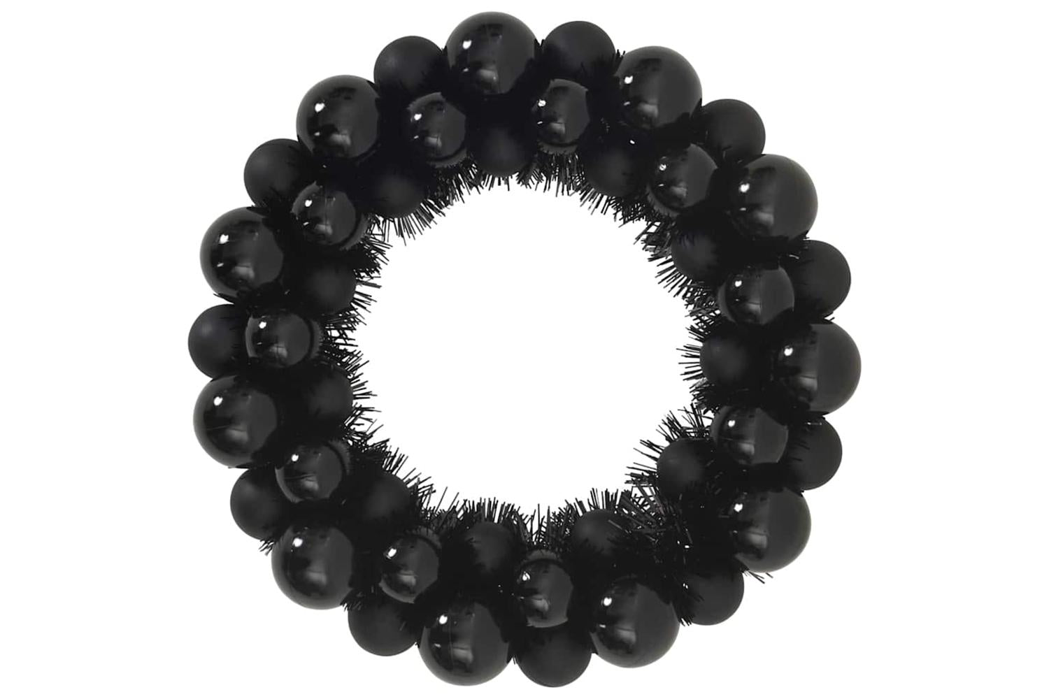 Vidaxl Christmas Ball Wreathes 2 Pcs Black 33 X 33 X 7 Cm Polystyrene-4