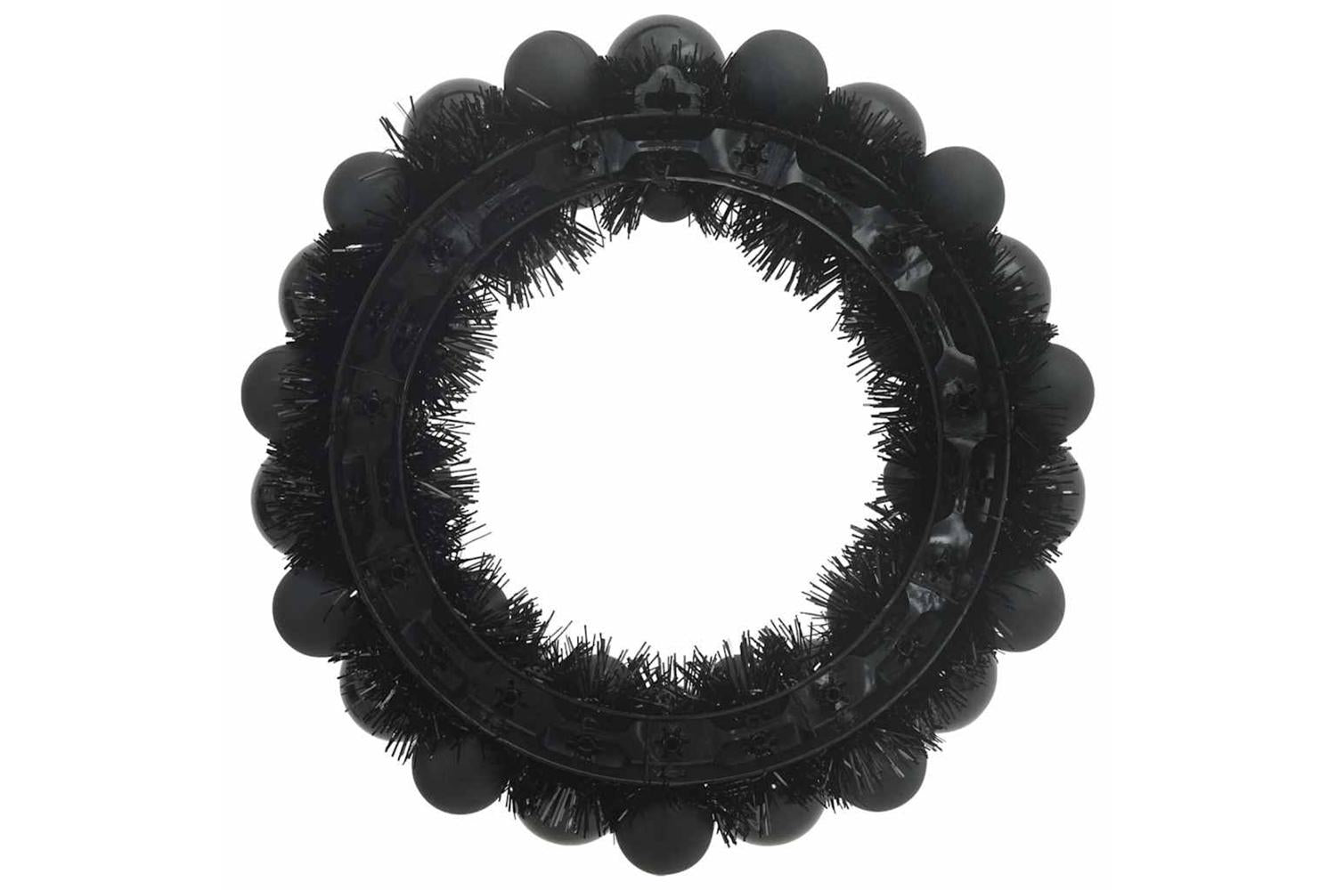 Vidaxl Christmas Ball Wreathes 2 Pcs Black 33 X 33 X 7 Cm Polystyrene-5