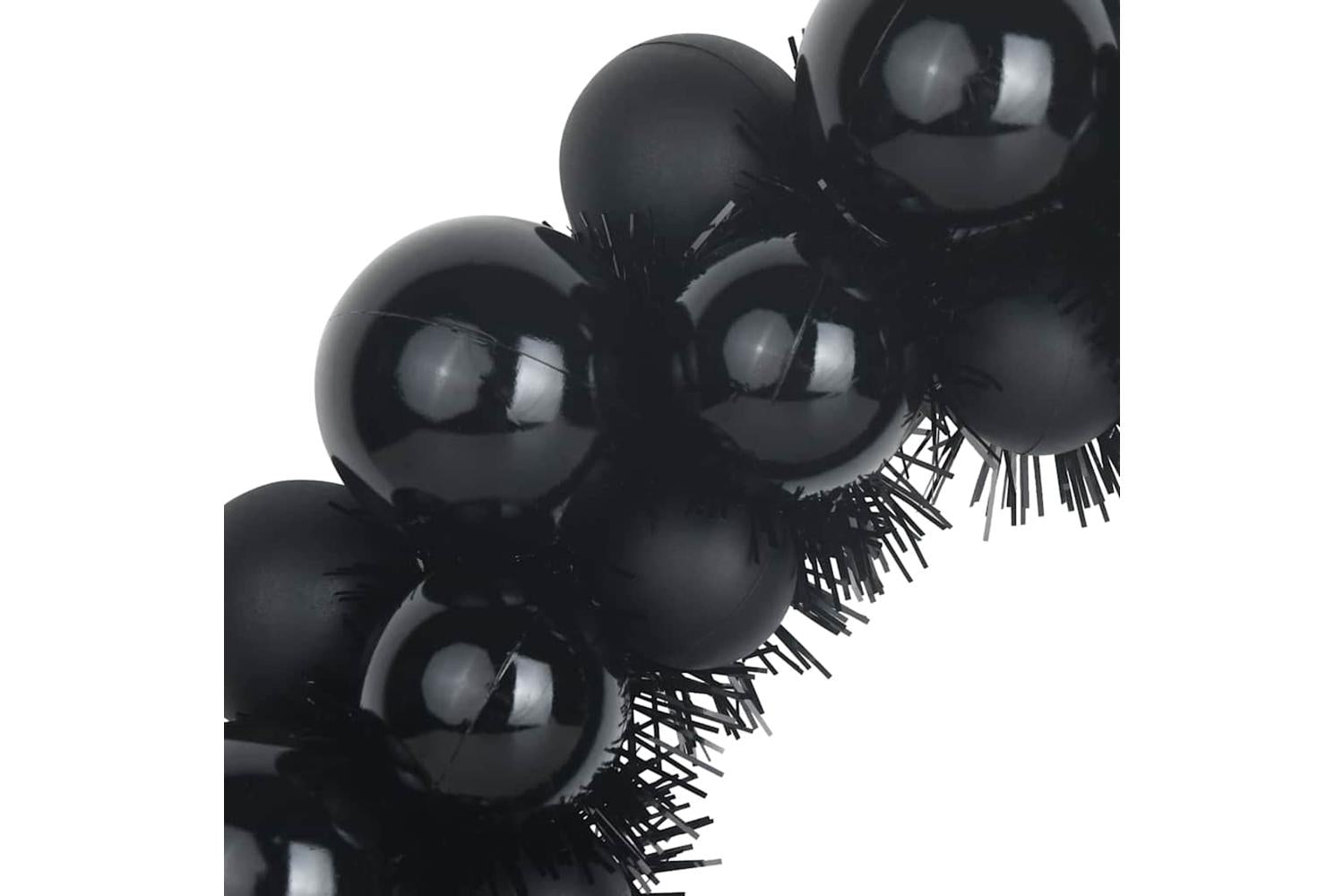 Vidaxl Christmas Ball Wreathes 2 Pcs Black 33 X 33 X 7 Cm Polystyrene-6