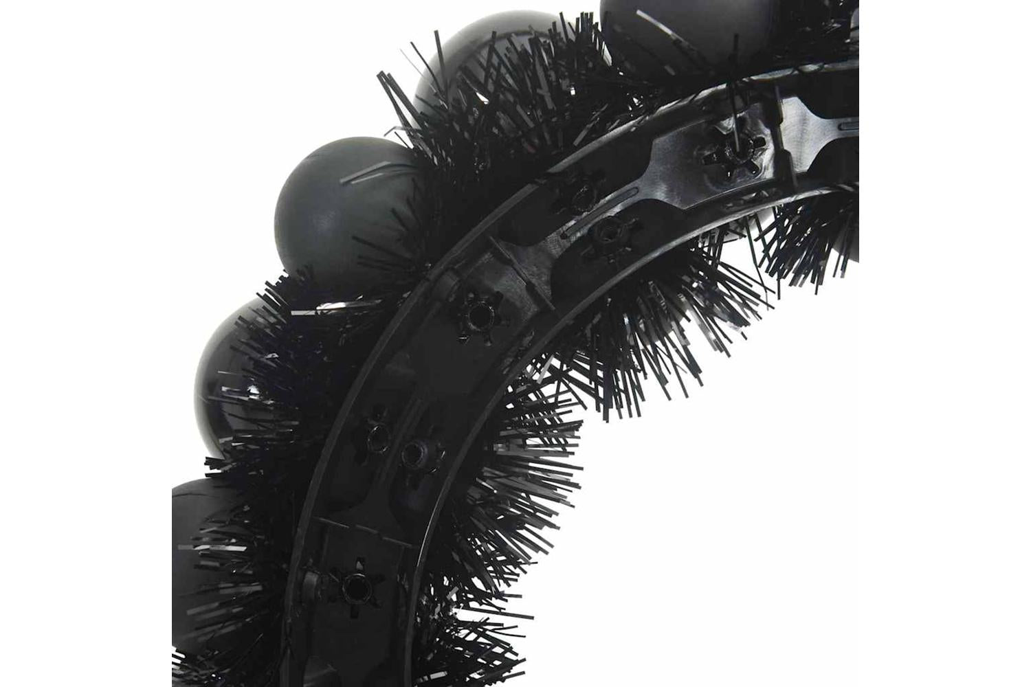 Vidaxl Christmas Ball Wreathes 2 Pcs Black 33 X 33 X 7 Cm Polystyrene-7