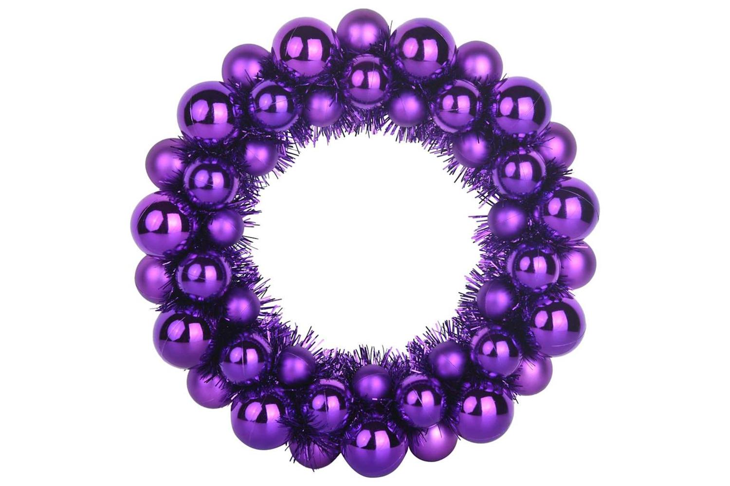 Vidaxl Christmas Ball Wreathes 2 Pcs Lilac 33 X 33 X 7 Cm Polystyrene-4