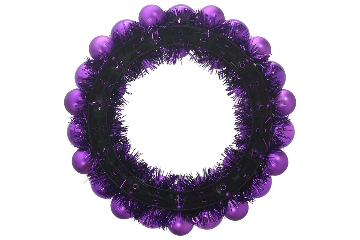 Vidaxl Christmas Ball Wreathes 2 Pcs Lilac 33 X 33 X 7 Cm Polystyrene-5