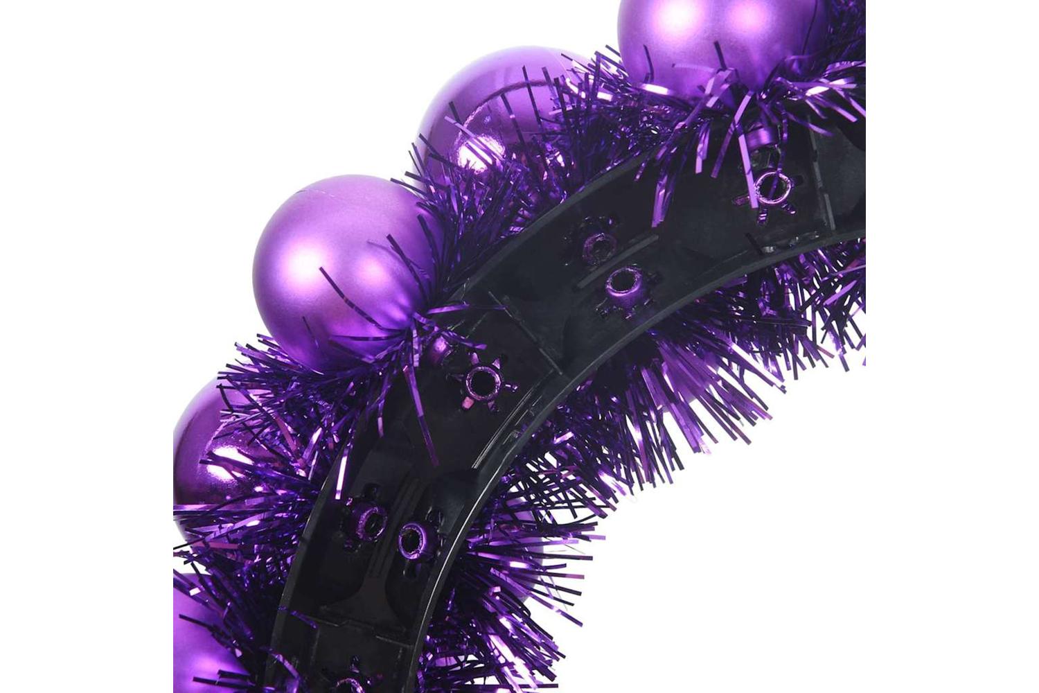 Vidaxl Christmas Ball Wreathes 2 Pcs Lilac 33 X 33 X 7 Cm Polystyrene-7