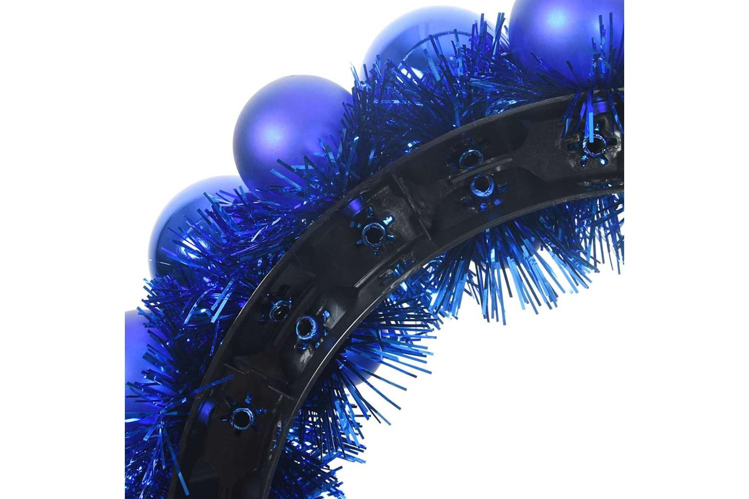 Vidaxl Christmas Ball Wreathes 2 Pcs Blue 33 X 33 X 7 Cm Polystyrene-7
