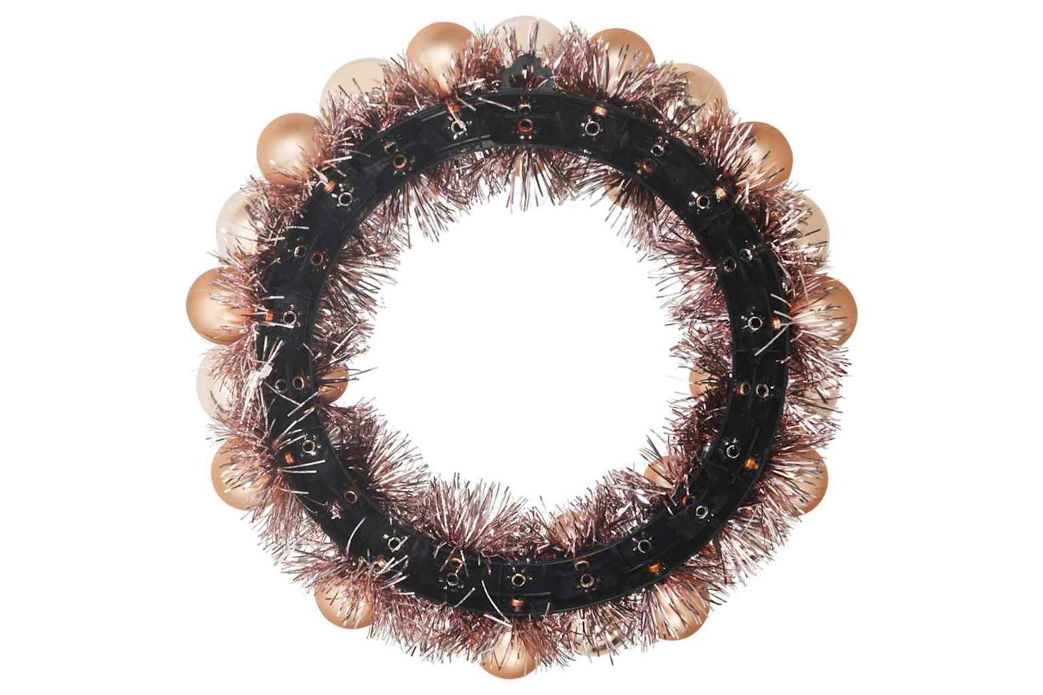 Vidaxl Christmas Ball Wreathes 2 Pcs Rose Gold 33 X 33 X 7 Cm-5