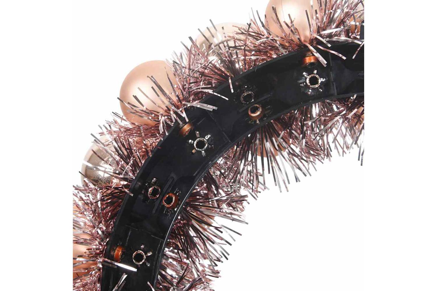 Vidaxl Christmas Ball Wreathes 2 Pcs Rose Gold 33 X 33 X 7 Cm-7
