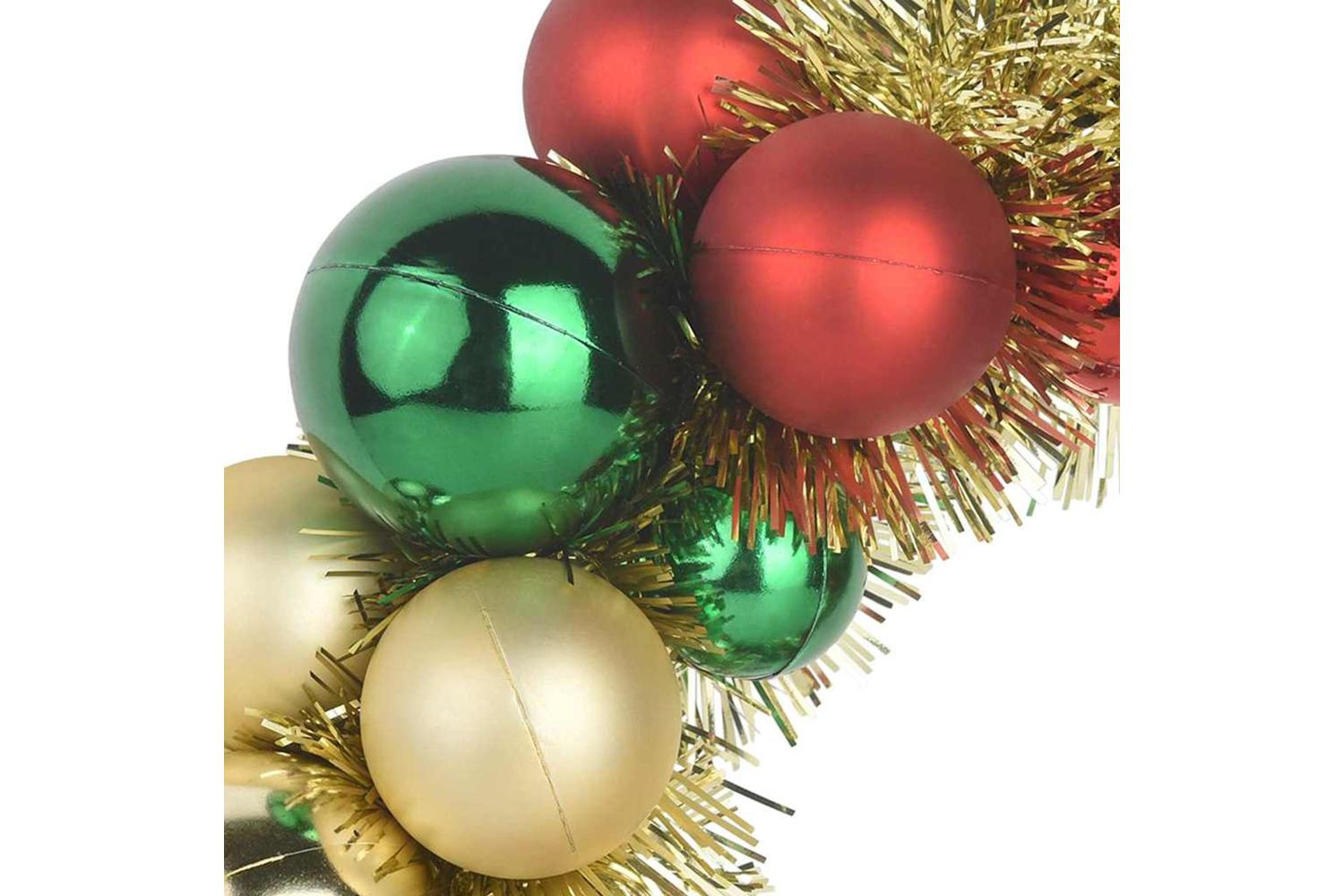 Vidaxl Christmas Ball Wreathes 2 Pcs Multicolour 33 X 33 X 7 Cm-6