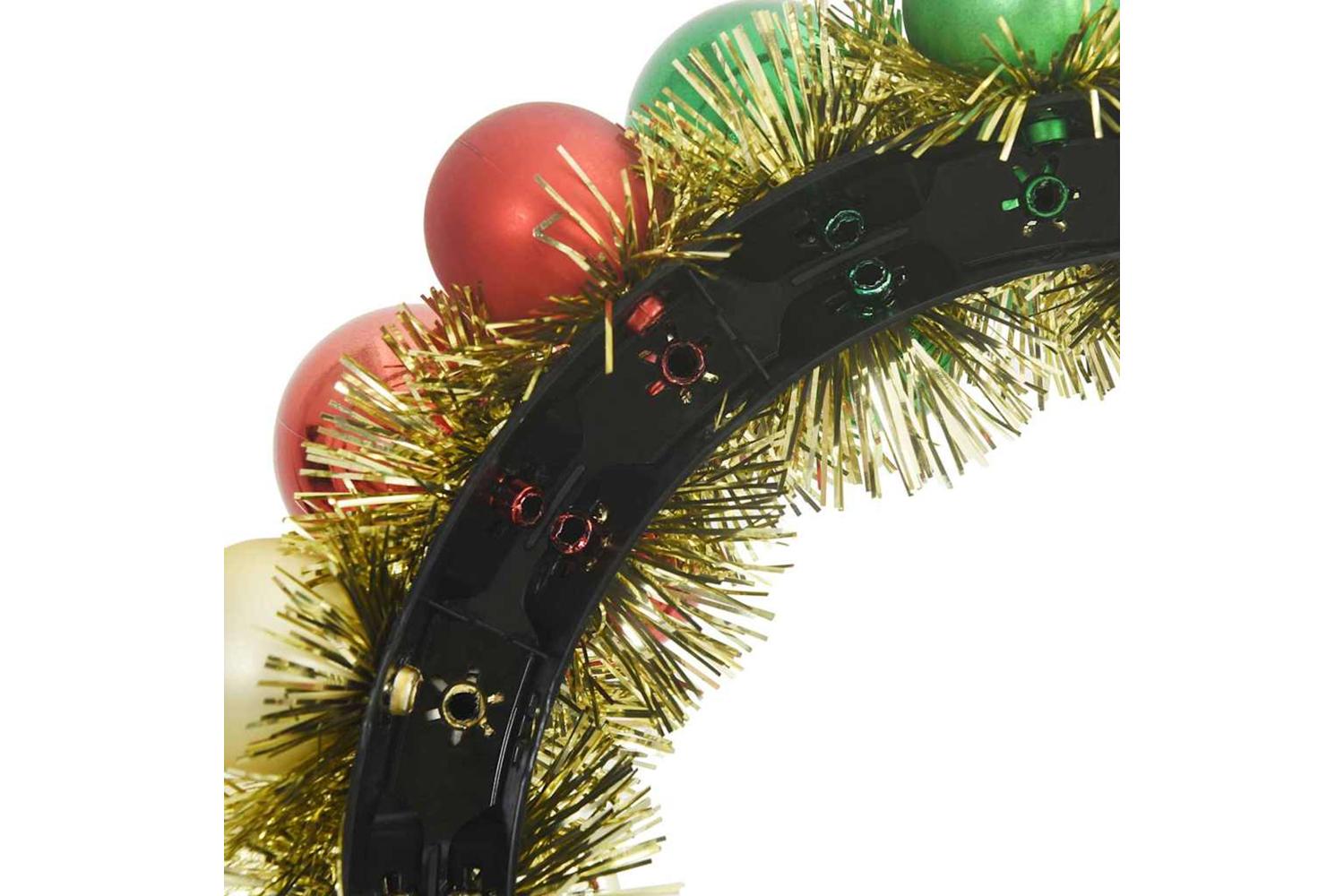 Vidaxl Christmas Ball Wreathes 2 Pcs Multicolour 33 X 33 X 7 Cm-7