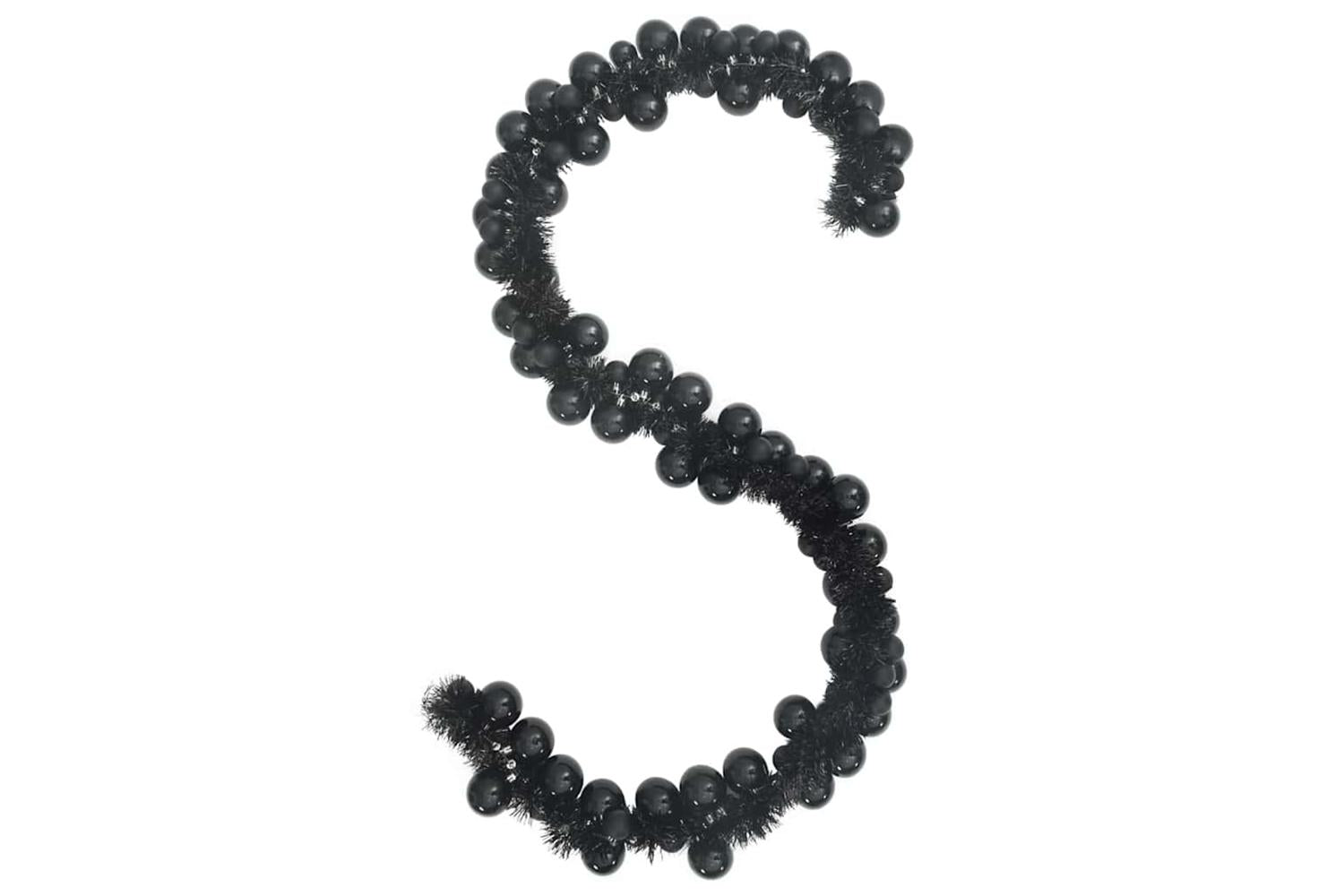 Vidaxl Christmas Ball Garland Black 186 Cm Polystyrene-2