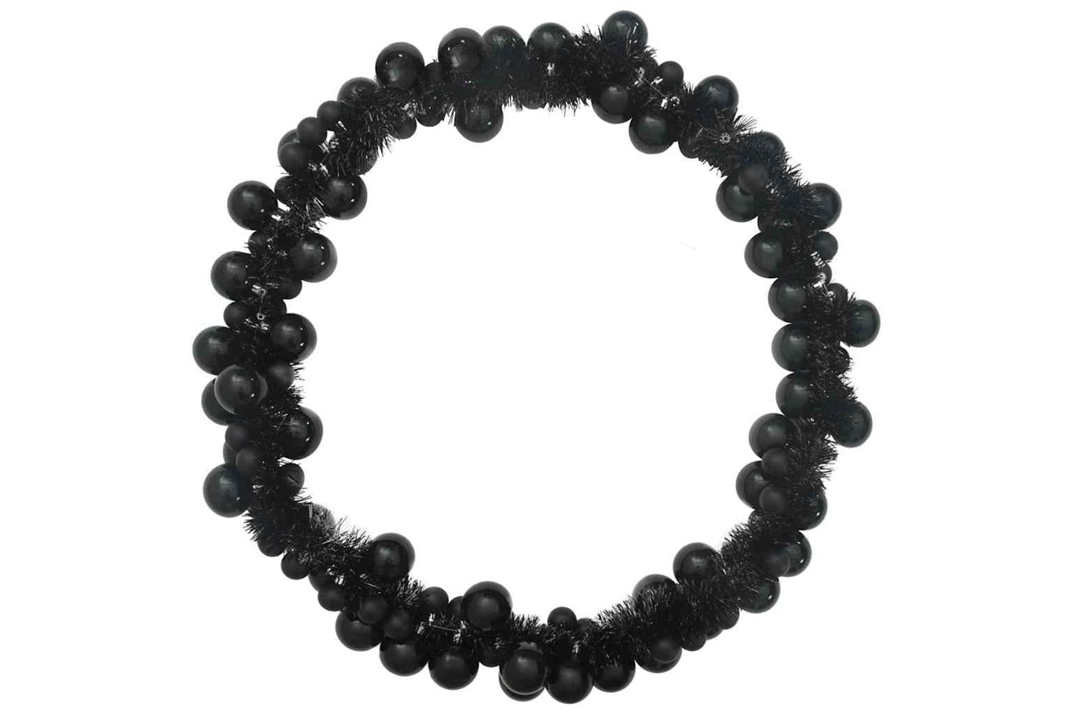 Vidaxl Christmas Ball Garland Black 186 Cm Polystyrene-5