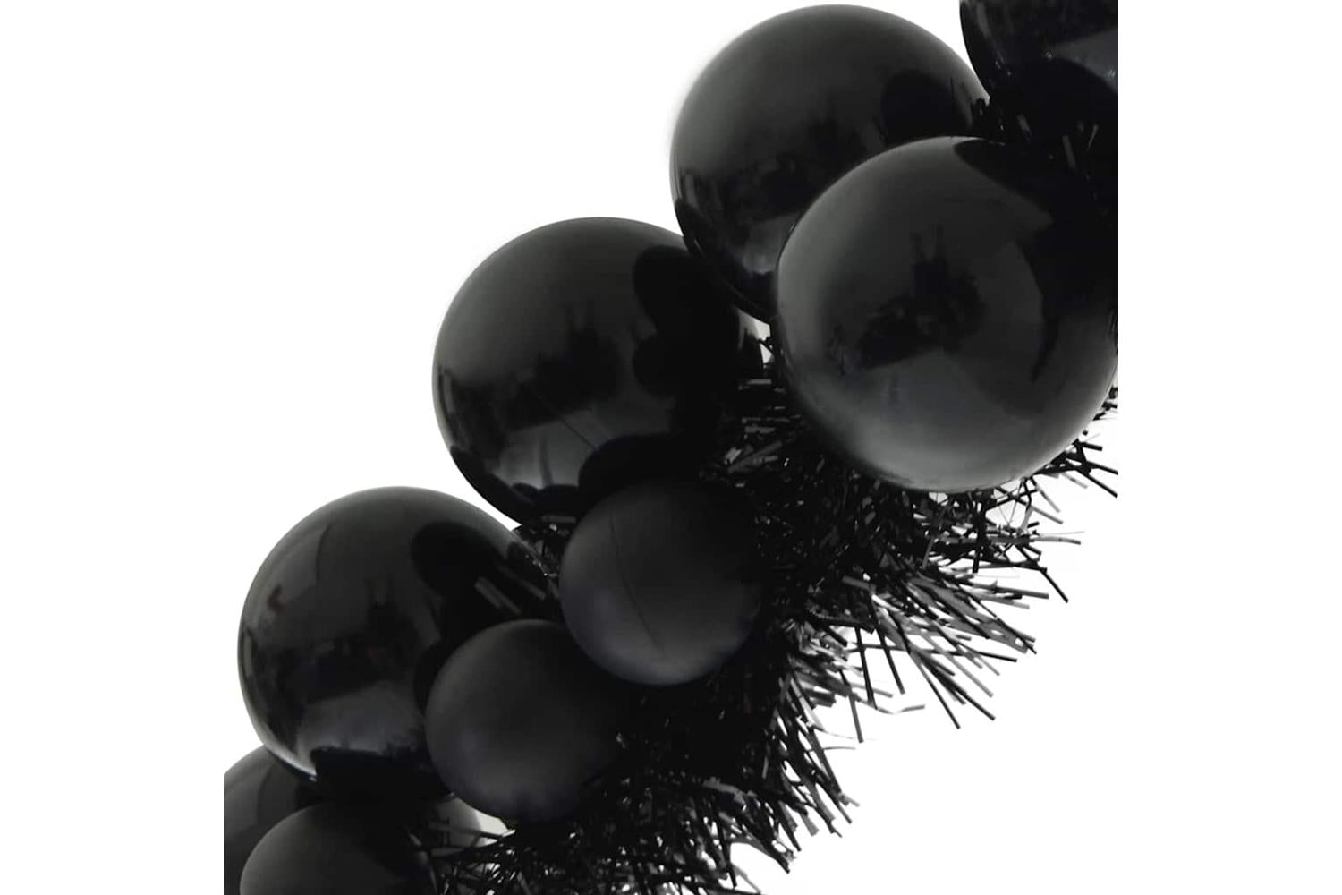 Vidaxl Christmas Ball Garland Black 186 Cm Polystyrene-6