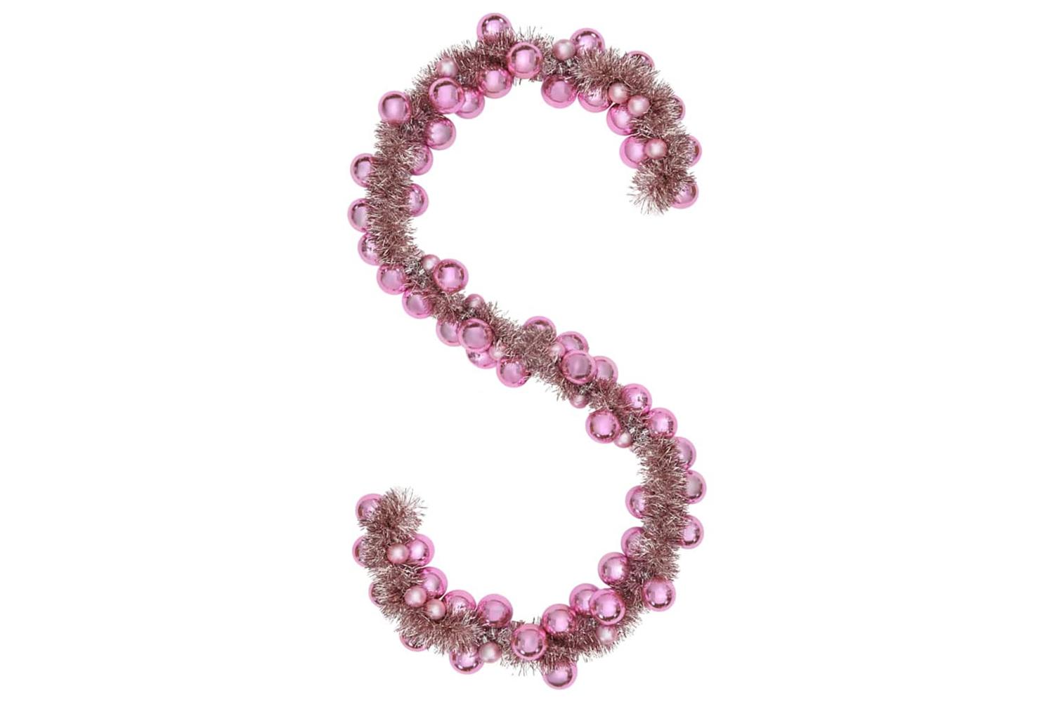 Vidaxl Christmas Ball Garland Pink 186 Cm Polystyrene